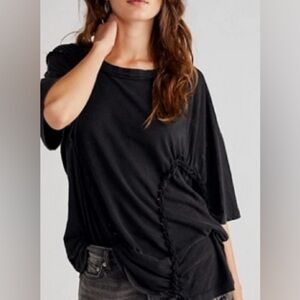 NWOT Free People Braided Top Black